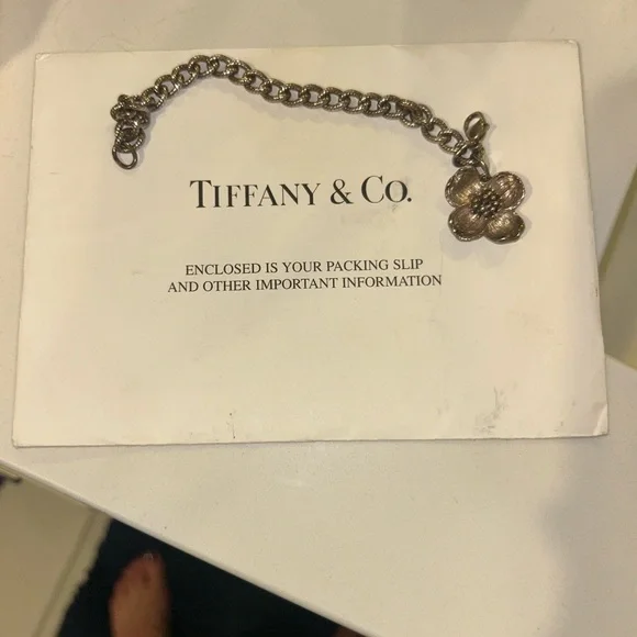 Tiffany & Co. Silver Charm Dogwood Bracelet - Picture 1 of 3